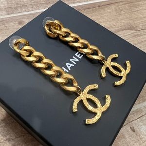 Chanel chain earrings